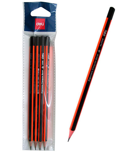 Набор графитных карандашей, 4 шт, Deli