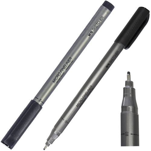 Ручка капиллярная (линер), 0.8 мм, SKETCHER MICRO FINELINER, M&G (арт .