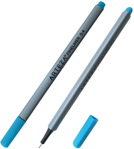 Ручка капиллярная (линер) ARTEZA Fineliner, лазурная, 0.4 мм, SkyGlory
