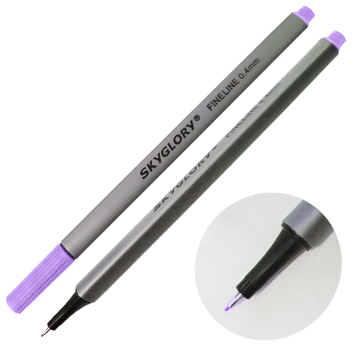 Ручка капиллярная (линер), 0.4 мм, фиалковая, SkyGlory