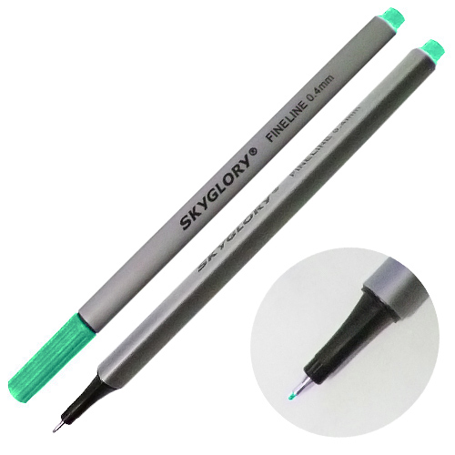 Ручка капиллярная (линер), 0.4 мм, светло-бирюзовая, SkyGlory