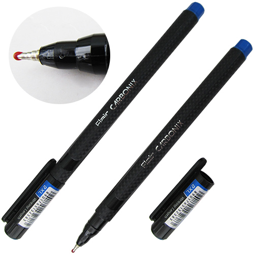 Ручка шариковая, синий стержень, 0.7 мм, CARBONIX, Flair