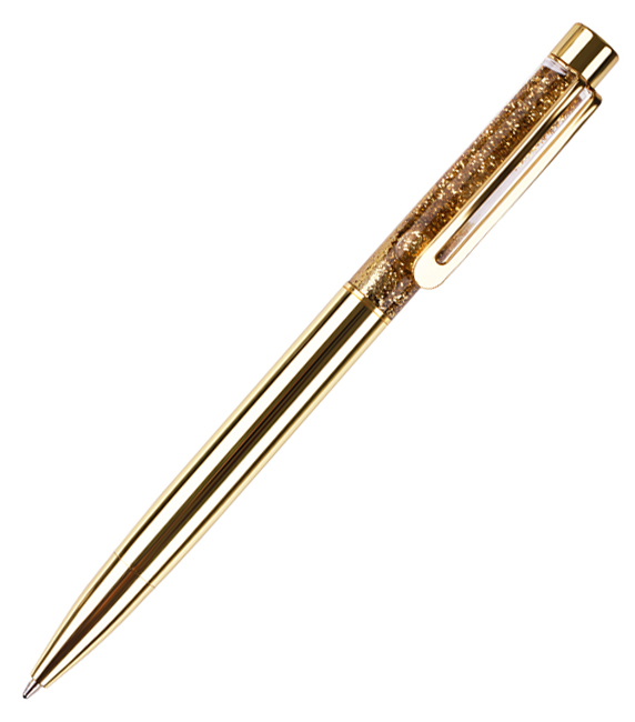 Ручка шариковая автоматическая, синий стержень, «Gold sand»
